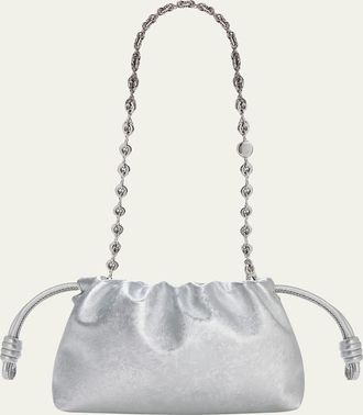 Loewe Flamenco Clutch Bag in Moire-Print Leather