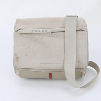 Prada Beige Messenger Bag Shoulder Bag (Pre-Owned)