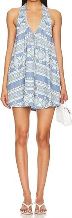 Free People Fisher Mini Dress In Riverside Combo