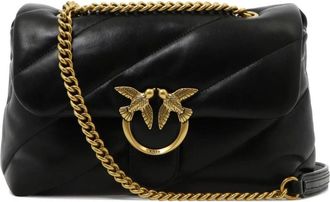 Pinko Pinko, Dames, Tassen, Zwart, Maat: ONE Size Leer