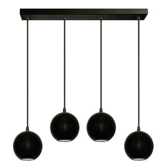 Netlighting Midway Straight Bar Pendant Ceiling Light Black 60cm