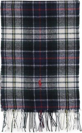 Polo Ralph Lauren Wollen Tartan Sjaal - Heren - Accessoires - Veelkleurig - Maat: ONE Size Wol