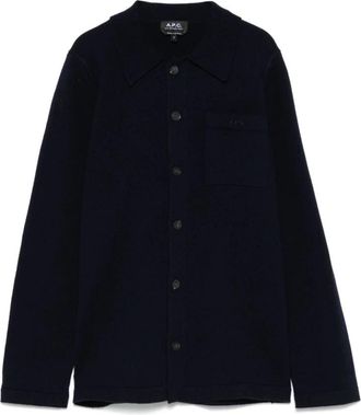 A.P.C. Licht jack met knoopsluiting aan de voorkant - Dames - Zomerjassen - Blauw - XS - Jassen
