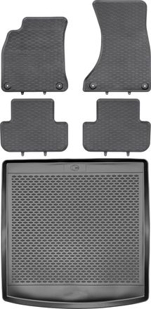 OEM Juego De Alfombrillas De Goma Para Coche Y Maletero Para Audi A4 B8 Kombi (2007-2015)