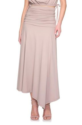 Susana Monaco Gathered Midi Skirt in Sandstone at Nordstrom, Size X-Large