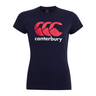 Canterbury Of New Zealand Dames/Dames Logo T-Shirt (Marine)
