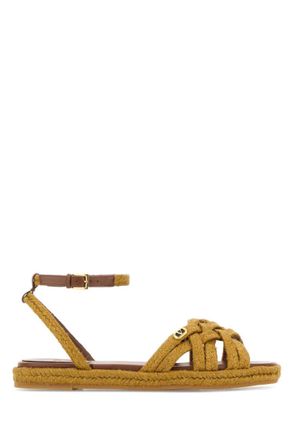 Valentino Garavani Yellow Solid VLogo Signature Sandals