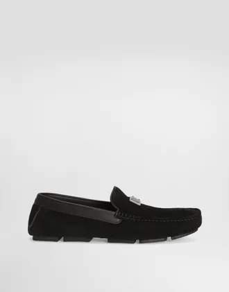 Dolce & Gabbana Split Calfskin Slipper - Man Driver Shoes And Loafers Black 40