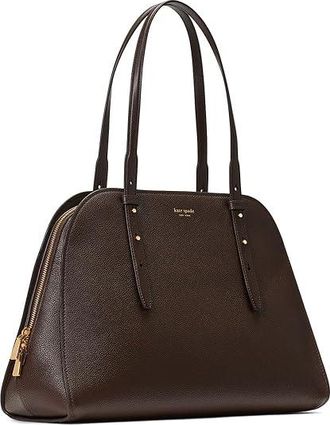 Kate Spade New York Do It All Pebbled Leather Maise Carryall Tote Womens Handbags Hot Fudge