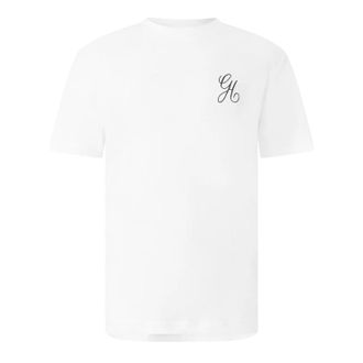 GANT Heren Geborduurd T-shirt met logo (Wit)