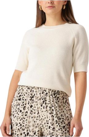 Selected Beige Gebreide Top voor Vrouwen - Dames - Ronde hals truien - Beige - XS - Truien & Vesten