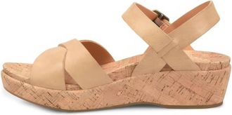 Kork-ease Womens Myrna 2.0 Ankle Strap Wedge Sandal In Natural