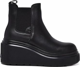 Janet & Janet Stivaletto Chelsea Boot - Dames - Chelseaboots - Zwart - 39 EU - Leer - Schoenen