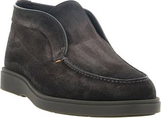 Santoni Suede Slip-On Boot - Anthracite