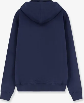 Ami Mens Hooded Cotton Sweatshirt Blue Sweatshirts Sweater