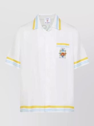 Casablanca tennis landscape cuban collar silk shirt