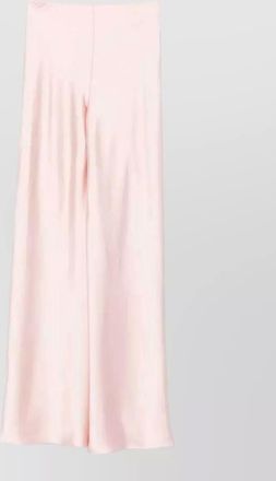 Norma Kamali satin high waist flared hem long skirt