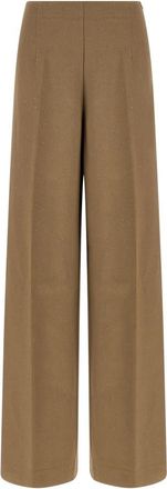 Herno Micro Sequin Pants - Dames - Wijde Broeken - Bruin - 2XL - Linnen - Broeken