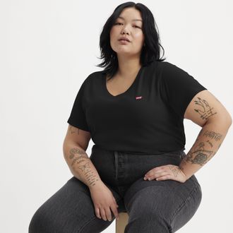 Levi's The Perfect V Neck (Plus Size) - Womens - 1X - Black