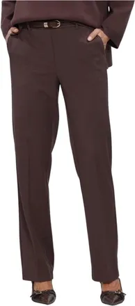 Object Object, Broeken, Dames, Bruin, L, Polyester, Objlisa MW Straight Pant Noos