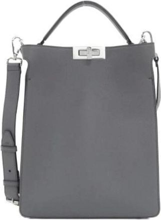 Fendi Pre-owned Peekaboo X-Lite Small Calf Leather Bag - - Pre-owned - Donna - Grigio - ONE SIZE