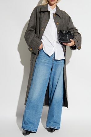 Ami Shirt With Embroidered Logo, Womens, White