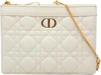 Dior Pre-owned Vintage Crossbody Bag - Dames - Vintage Schoudertas - Wit - ONE Size - Leer - Vintage