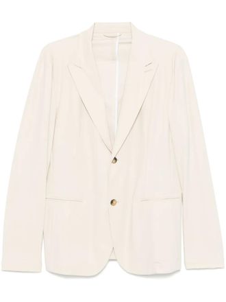 ERALDO peak-lapels blazer - men - Elastane/Polyamide - M - Neutrals