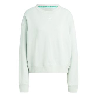 adidas (WMNS) adidas Essentials+ Made with Hemp Sweater Linen Green IC1823