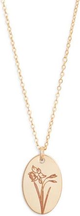 Set & Stones Louise Birth Flower Necklace in Gold /March at Nordstrom