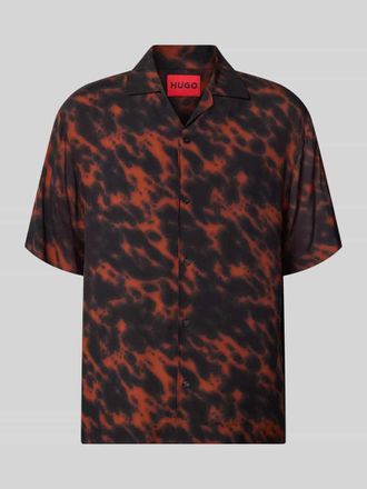 HUGO BOSS Relaxed Fit Freizeithemd aus reiner Viskose Modell ESPINO in Black, Gr&ouml;&szlig;e XXL