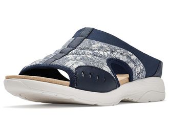Easy Spirit Traciee Womens Sandals Dark Blue Floral : 9.5 W (D)