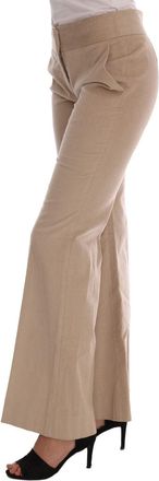 Ermanno Scervino Womens Beige Cotton Bootcut Pants