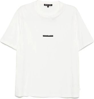 Michael Kors T-shirt in cotone con logo - Bianco