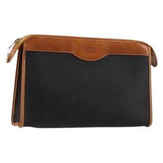 Dior Pre-owned Clutches, female, Black, Size: ONE SIZE Pre-owned Canvas Vintage Clutch Bag