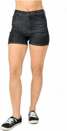 Judy Blue High Waist Jean Shorts In Black