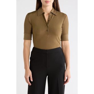 BOSS Ellera Polo in Open Brown at Nordstrom Rack, Size X-Small