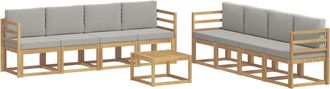 vidaXL Conjunto De Sof&aacute;s De Exterior 9 Uds. Blanco Y Gris Claro Vidaxl