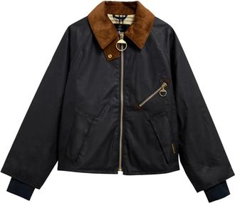Barbour Arlene Waxed Jacket - Dames - Zomerjassen - Blauw - XS - Katoen - Jassen
