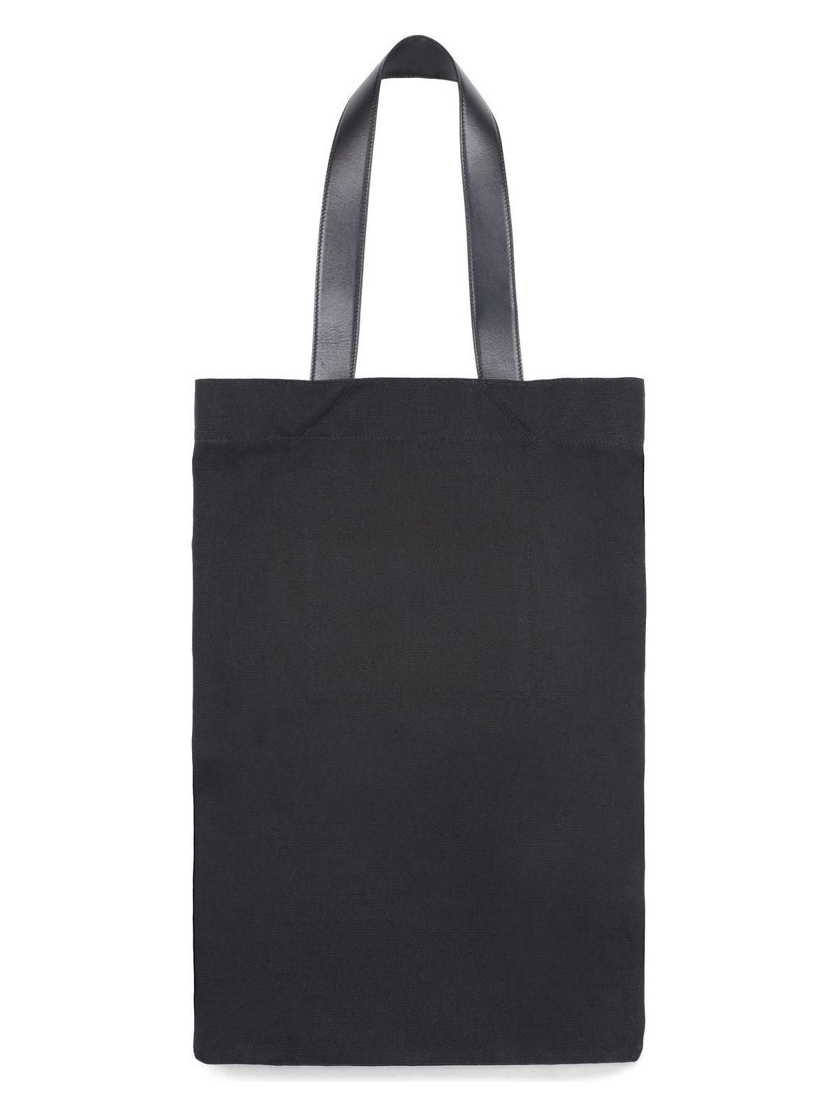 JIL SANDER｜ (J25WC0004 P4863 001) Jil Sander Womens Canvas Shopping Bag in Black