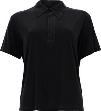 Maison Margiela Cupro Blend Three-Button Polo Shirt