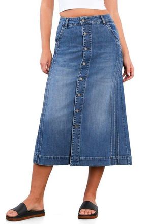 Wash Lab Denim For Keeps Denim Maxi Skirt in Fab Blue at Nordstrom, Size 26
