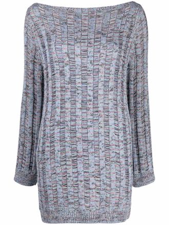Missoni knitted mini dress - women - Polyester/Wool/Acrylic/Polyester/Viscose - 40 - Blue