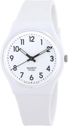 Swatch Just White Soft Quartz White Dial Unisex Watch SO28W107-S14