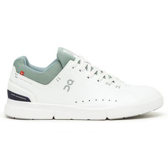 On The Roger Advantage Textile Synthetic Mens Lace Up Trainers - White Eucalyptus - Size:UK 11.5