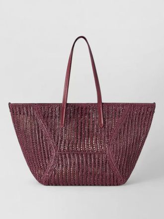 Brunello Cucinelli duo raffia shoulder tote bag