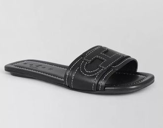 Hogan h685 flat slide sandal open toe