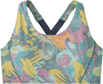 Patagonia Womens Shadowlite Mid-Impact Bra Blue XXL