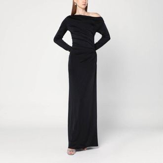 Victoria Beckham Womens Long Black Dress In Viscose Jersey - Size EU 34 (Womens)