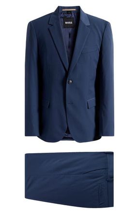 BOSS Houston Slim Fit Dark Blue Suit at Nordstrom, Size 38 Regular